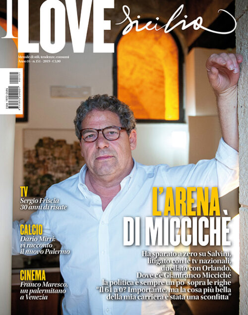 copertina mensile I Love sicilia su Gianfranco Miccichè